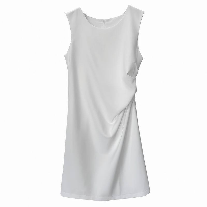 2021新款夏白色修身显瘦短款气质连衣裙晚宴年会小个子生日礼服女