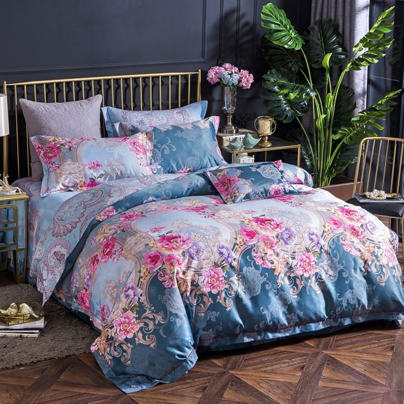 欧式提花四件套全棉纯棉床上用品4件套婚庆床品大红双人1.8m米床