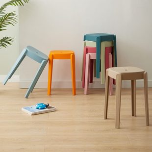 凳凳子收纳凳圆凳家用凳子叠 凳子塑料凳方凳可彩色放餐凳板凳换鞋