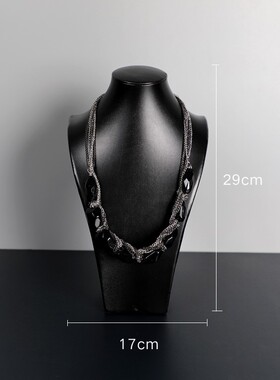 轻奢黑色系样板房间衣帽间装饰品梳妆台首饰托盘包工艺品软装组合