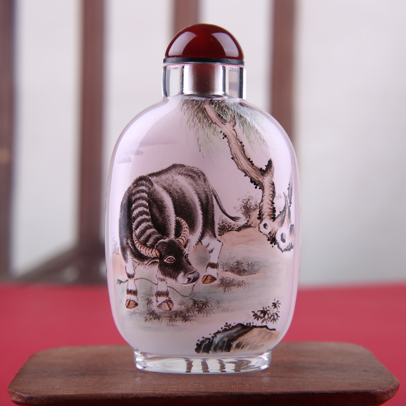 内画鼻烟壶中国风礼品十二生肖全套摆件创意定制鼠牛虎兔龙马羊鸡