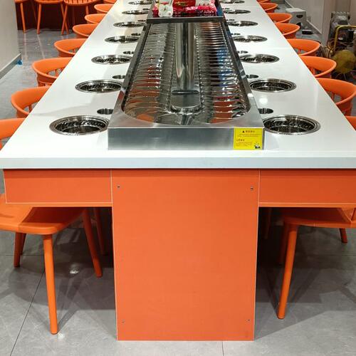 旋转小火锅设备全套商用涮烤一体式自助餐台回转火锅串串香麻辣烫