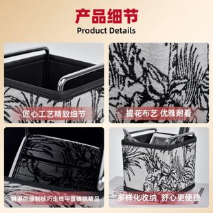 法式 一箱装 桌面皮革收纳盒收纳箱端级感轻奢带收纳杂物储物盒