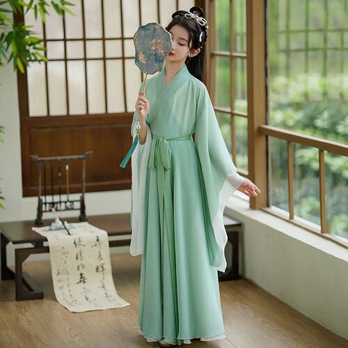 汉服儿童魏晋风夏季唐装中国风超仙侠气女童广袖古装战国袍演出服
