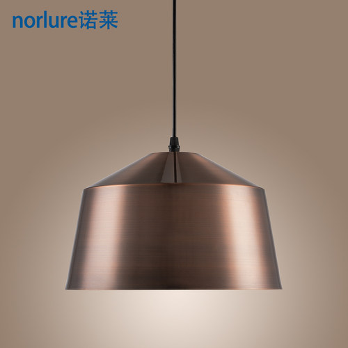 北欧极简红古铜色拉丝金属吊灯餐厅书房商场前台装饰灯具创意吊灯