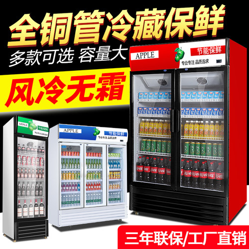饮料柜展示柜冷藏超市啤酒立式冰柜商用单双门三门风冷水果保鲜柜