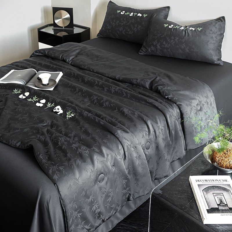 国风夏天凉感冰丝空调被夏凉被新款可机洗夏被四件套单双人薄被子,床上用品,学生床品套件,淘宝优惠券,粉丝福利购,淘宝优惠卷