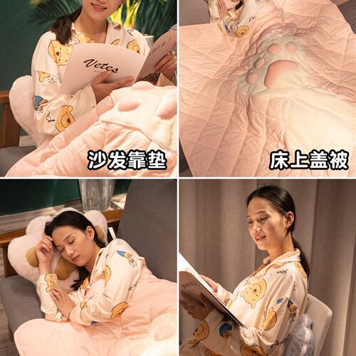 抱枕被子两用毯子二合一办公室午睡小枕头折叠车载多功能靠枕加厚