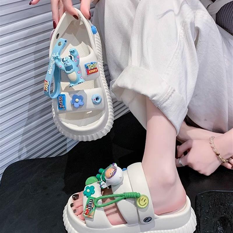 凉鞋女2025夏季小众chic卡通巴斯光年高跟凉拖鞋外穿厚底轻便拖鞋