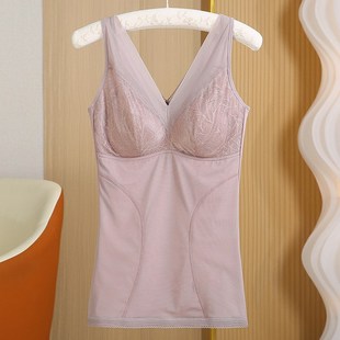 秋冬季大码胖mm保暖美体衣塑身收腹弹力背心女内衣大罩杯打底