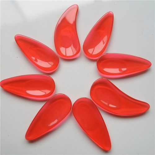 彩色水晶古筝指甲 大中小专业演奏型凹槽义甲成人儿童指甲送胶布