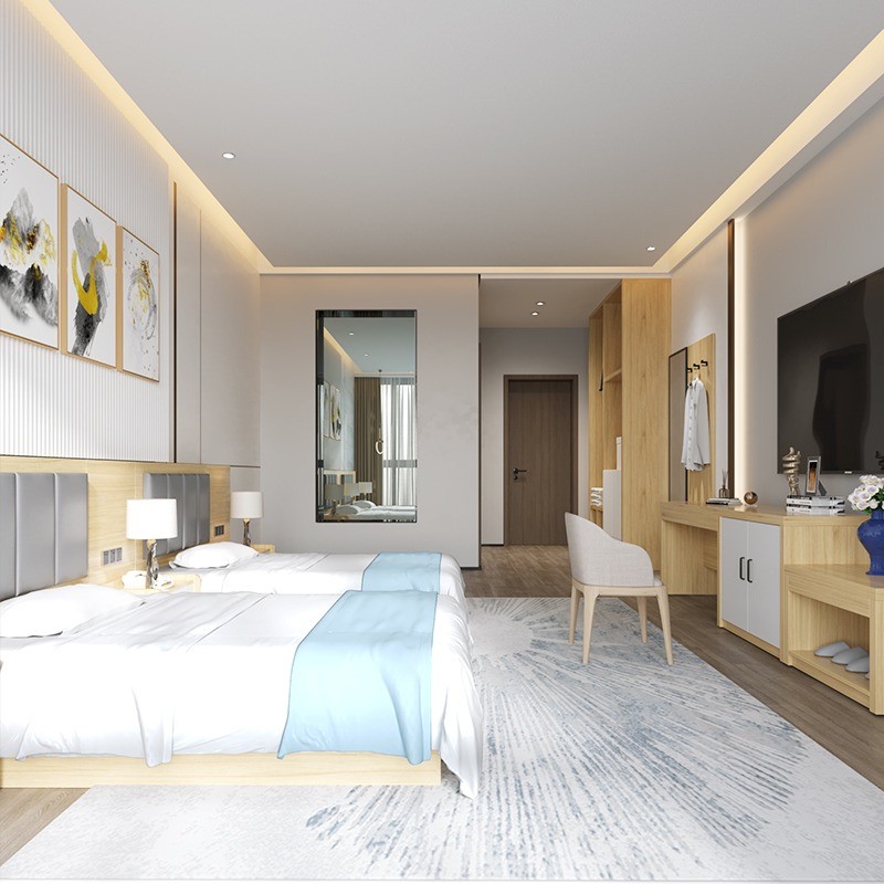 酒店电视柜床头组合行李箱架宾馆写字电脑桌衣柜标间全套家具定制