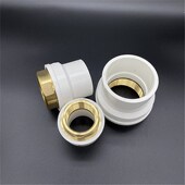 PVC给水铜内牙直通 上水铜内丝直接 广东联塑