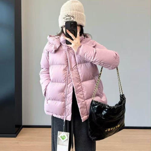 LYNNXIO25冬新款白鹅绒加厚宽松时尚羽绒服女短款外套小个子上衣