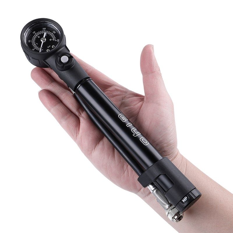 GIYO山地车气叉打气筒避震公路自行车前叉充气筒便携高压美法嘴