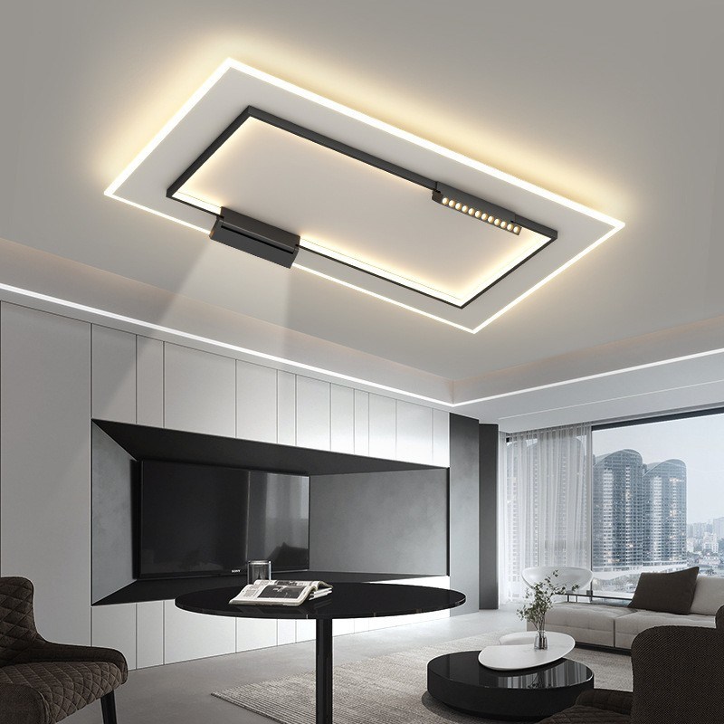 新款长方形客厅灯led灯北欧简约现代创意吸O顶灯卧室家用房间灯具