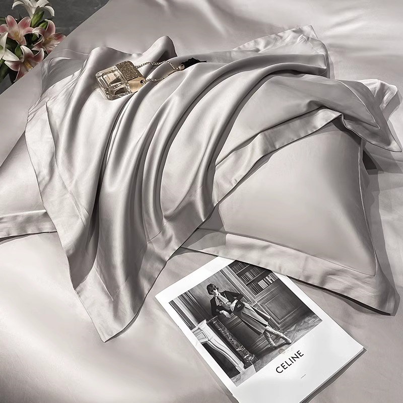 轻奢高级感200支长绒棉纯棉四件套100全L棉被套罩床单酒店床上用