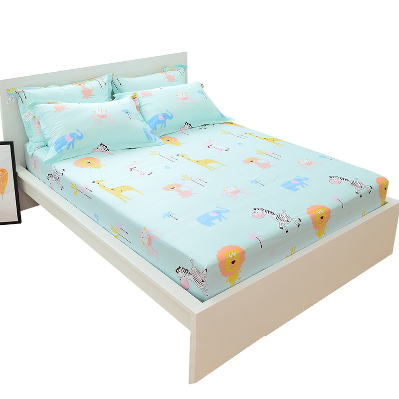 洁梦雅定做儿童床笠单件 纯棉1.2m1.5卡通1.8米床全棉床罩床垫套