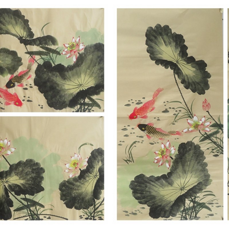 花鸟国画手绘无款画芯牡丹四尺斗方水墨客厅玄关装饰字画R35