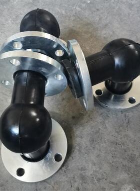 厂家直供WTX90度橡胶弯接头可曲挠橡胶弯头柔性膨胀节DN80减震器