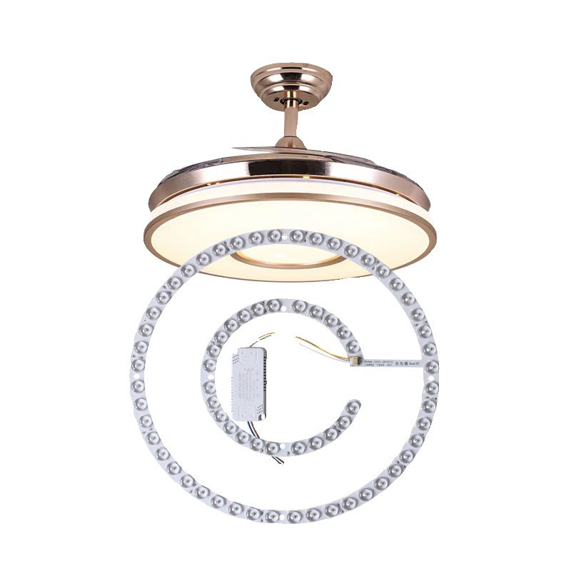 风扇灯led灯芯吊扇灯替换光源电扇灯专用M改造配件圆形磁吸灯板