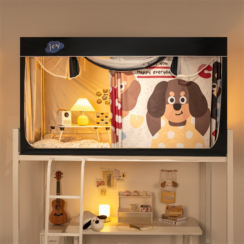 五层超强全遮光大学生女生宿舍蚊帐上铺下K铺床帘一体式免安装寝