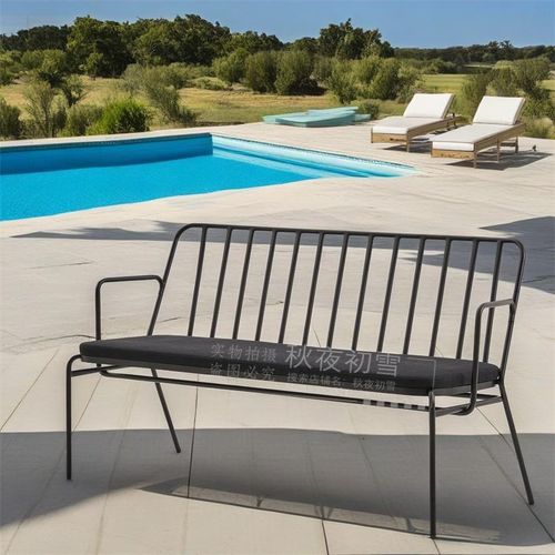 庭院铁艺沙发户外长椅广场小区商场露天休闲椅长条凳别墅休闲椅子