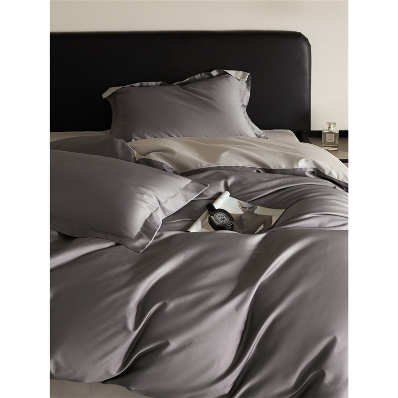 旷野灰  100支长绒棉r轻奢灰纯棉四件套15m18公寓全棉床单被套