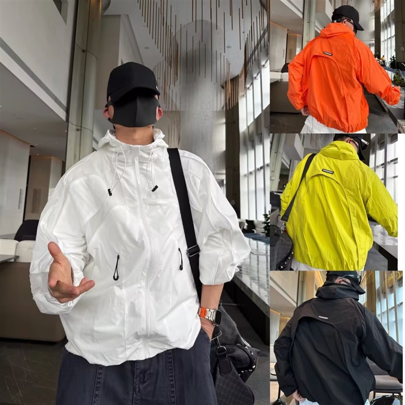 高端户外冲锋衣男防晒服外套2025春夏季新款潮流帅气运动薄款夹克