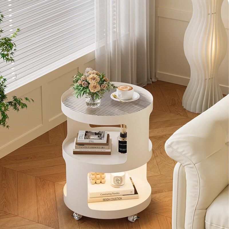 创意沙发边几奶油风客厅小茶几可移动卧室铁艺床头边柜轻奢置物架,住宅家具,移动边几/推车,淘宝优惠券,粉丝福利购,淘宝优惠卷