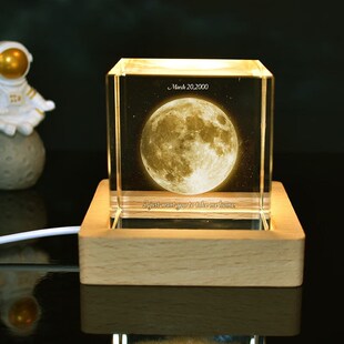 贝冠出生那天的月亮生日礼物男生送女F朋友情侣定制有意义宝宝留