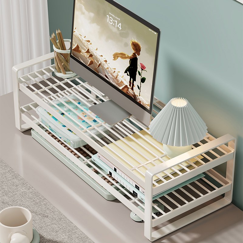 电脑支架多层键盘放置架台面式收纳整理储物柜笔记本增高散热神器