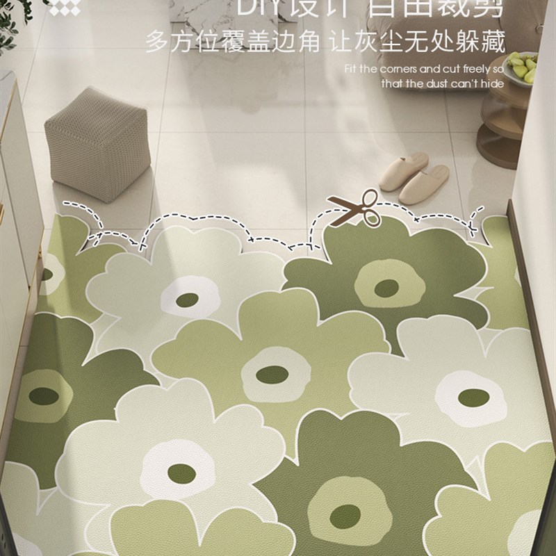 入户门地垫dpvc可擦免洗进门门口门垫家用玄关脚垫可X裁剪皮革地
