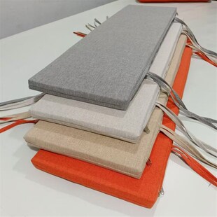 麻布长方形海绵坐垫实木长条凳子坐垫沙发垫餐椅垫飘窗垫鞋凳垫子