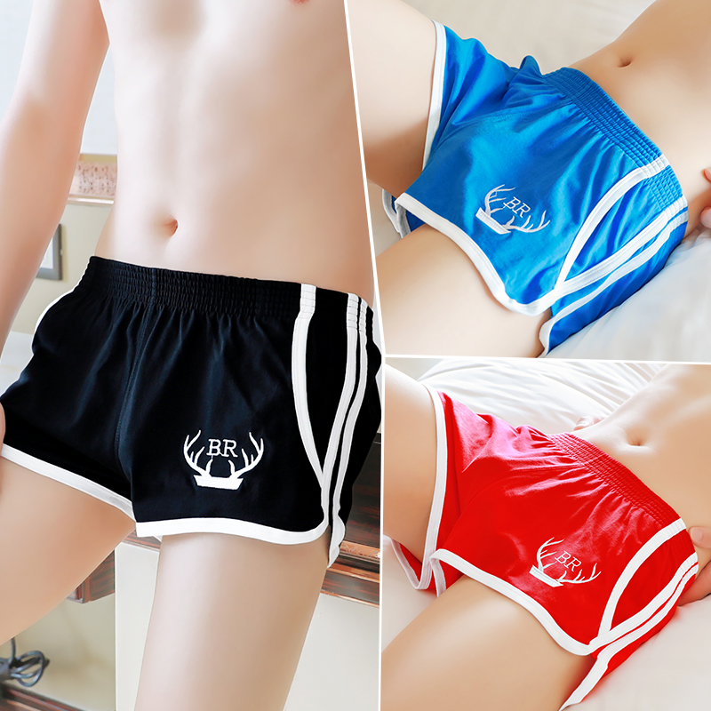 宽松男士内裤纯棉平角裤潮流四角裤衩透气舒适阿罗裤男生大码短裤