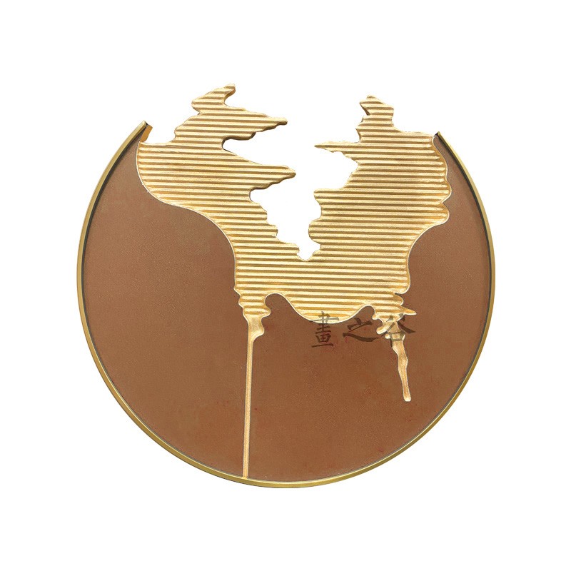 高端木头立体雕刻装饰画轻奢高端新中式挂画客厅玄关样板房实物画