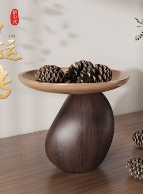 时来运转摆件中古风入户门口鞋柜装饰玄关放钥匙收纳托盘轻奢高档