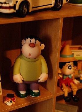 出口可爱复古经典漫画卡通胖虎技安公仔摆件怀旧氛围题装饰