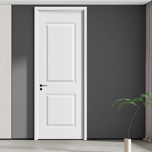 室内门家用卧室门免漆门出租房门复合装门烤漆实木白色办公室