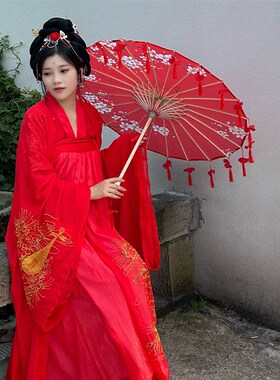 新瓣流苏伞绸布伞拍照汉服道具舞蹈伞古典油纸伞走秀演出伞