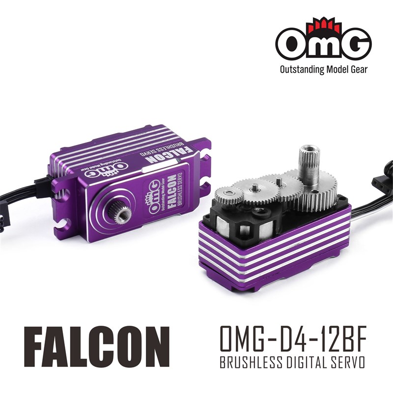 RCOMG12公斤短身无刷数字舵机 金属臂 可调参矮身伺服器 漂移电房