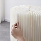 纸艺圆柱商品展示台架橱货架陈列圆形装 饰台中岛落地流水