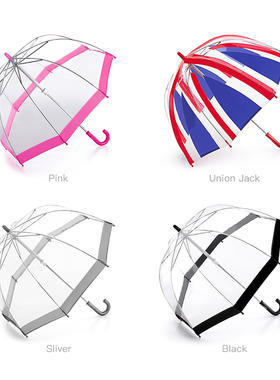 富尔顿FON儿童长柄伞雨伞卡通爱鸟笼伞