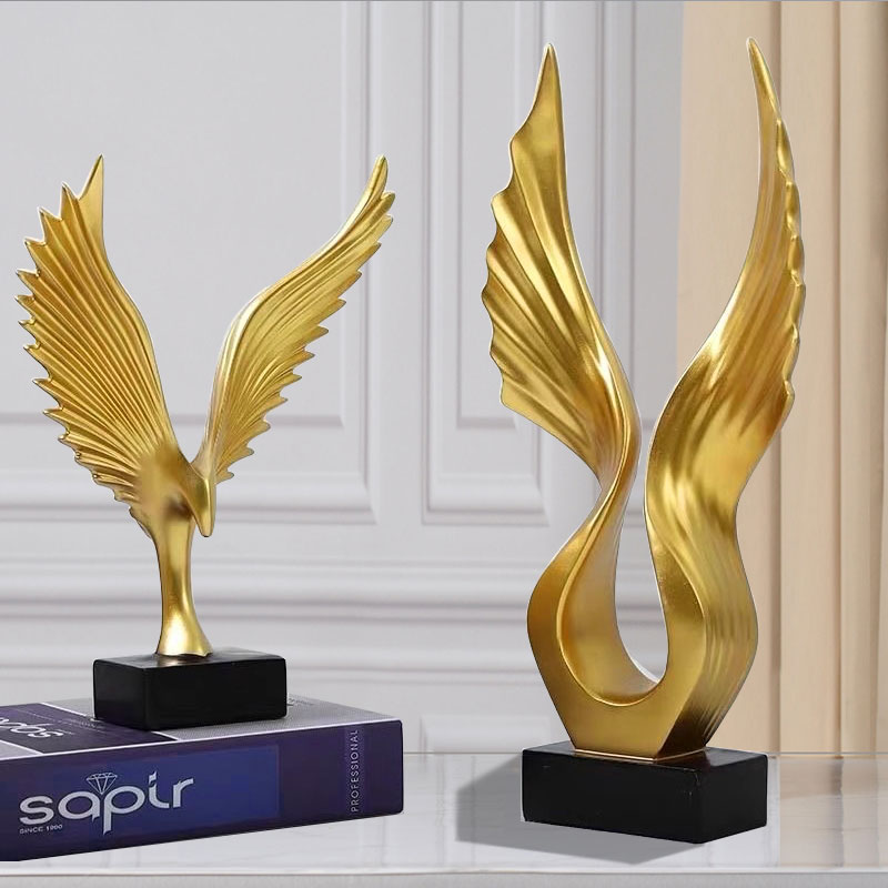 大鹏展翅老鹰现代大展宏图创意玄关摆件客厅办公室酒柜装饰品