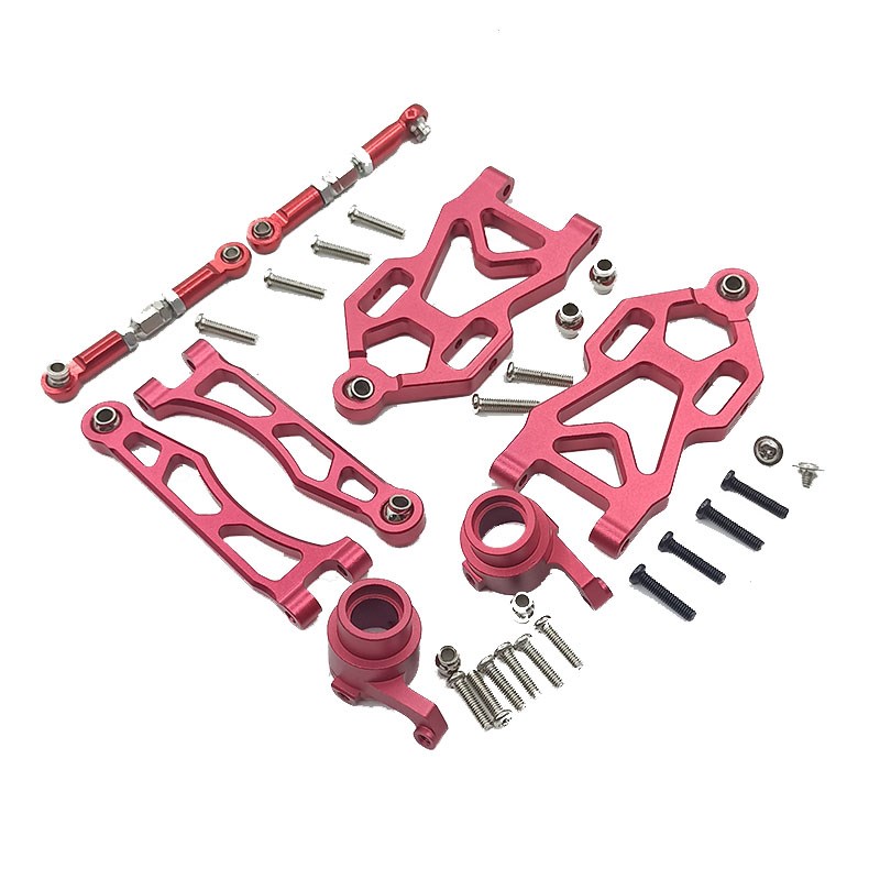 速驰宇升级件改装JJRC Q130短卡RC遥控车金属摆臂转向杯拉杆配件