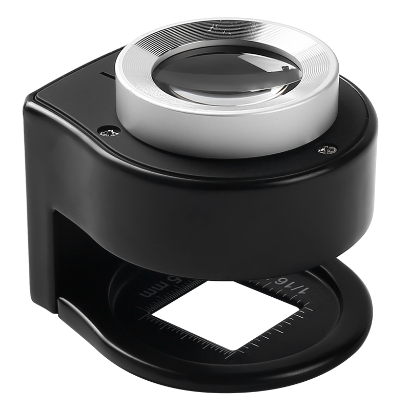 USB充电高清0倍紫光led灯放大镜看鸽子眼照布镜经纬向刻度显微镜