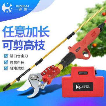 新款修枝剪充电式电动果树剪刀剪树枝粗枝剪园艺加长背负式剪枝机图片