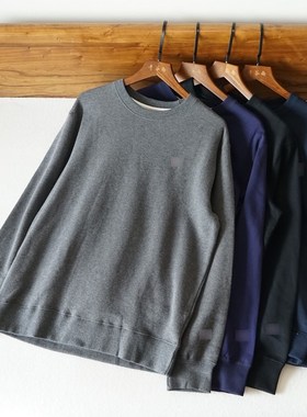 男士长袖卫衣纯色套头圆领宽松休闲外套大码男装无帽T018春秋季