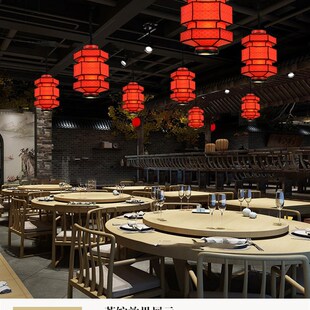 2025年新火锅店吊灯客厅面馆吧台饭店餐厅铁艺装饰过道古风阳台灯