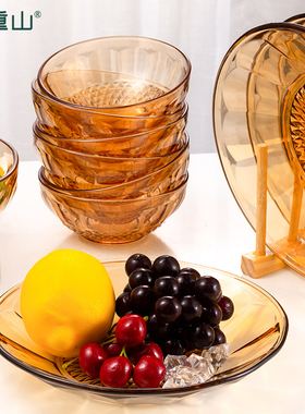 活动礼品商务礼定制logo实用高档玻璃碗盘套装轻奢风W送客户6009